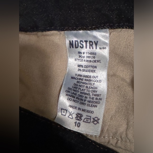 NWT NDSTRY by ICO Dark Denim Jeans 10 - Picture 3 of 5